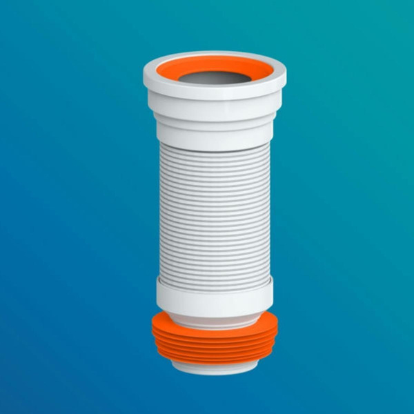 Отвод для унитаза РМС ОУА-0,35 армированный Белый