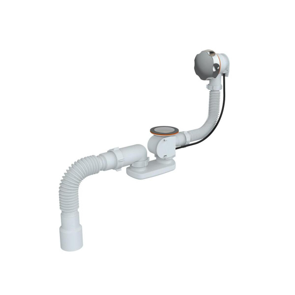 Сифон для ванны или глубокого поддона "Автомат" с переливом Unicorn S102 плоский