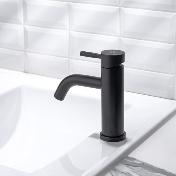 Смеситель для раковины РМС SUS128BL-001F Нержавеющая сталь Черный