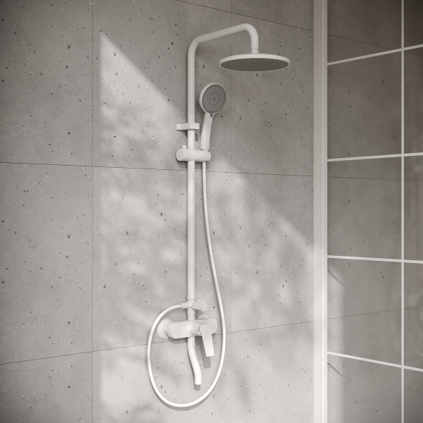 PL7-009DK Смеситель для душа из высокопрочного пластика-Белый