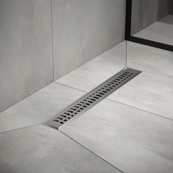 Трап для душа линейный РМС ТЛ03-50х7см Нержавеющая сталь