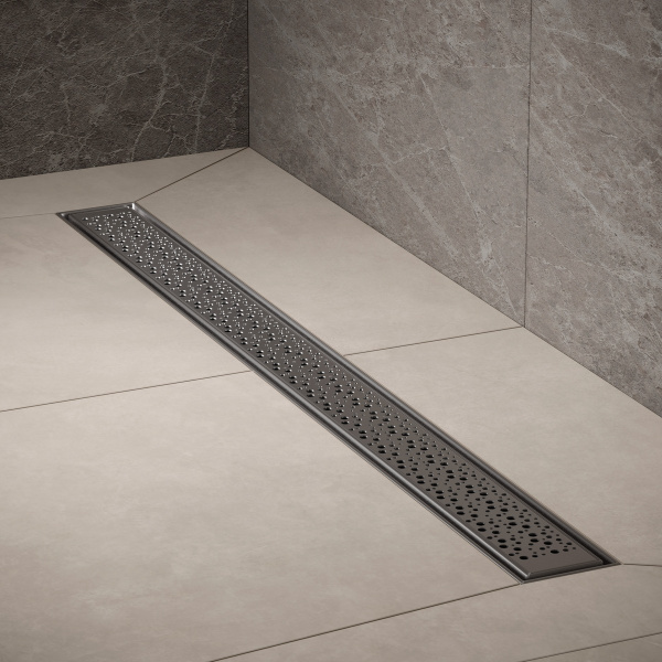 Трап для душа линейный РМС ТЛ04-80х7см Нержавеющая сталь