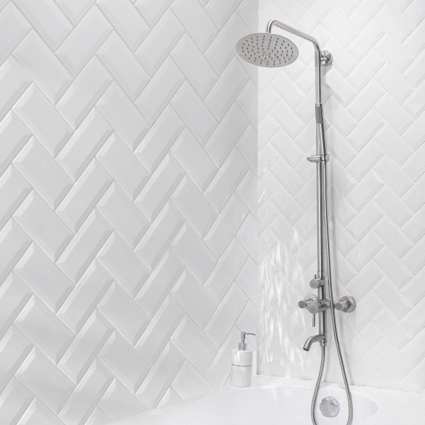 Душевая стойка РМС SUS124-009DK-1 с тропическим душем Нержавеющая сталь