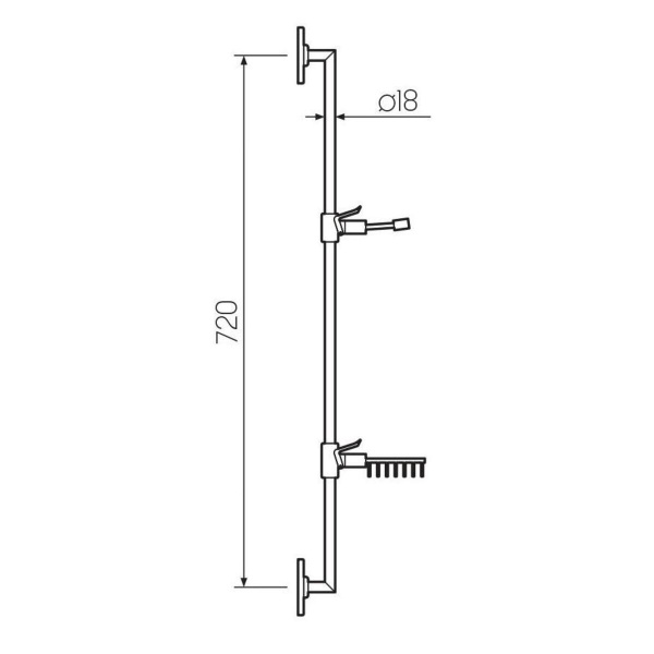 Стойка для душа РМС RACK-1