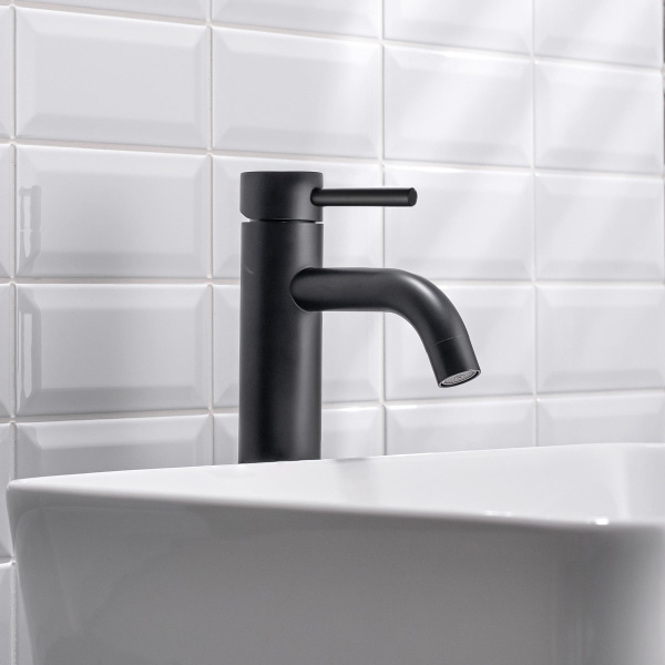 Смеситель для раковины РМС SUS128BL-001F-1 Нержавеющая сталь Черный