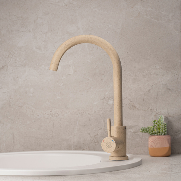 Смеситель для кухни РМС SUS124BGK-017F Нержавеющая сталь Бежевый