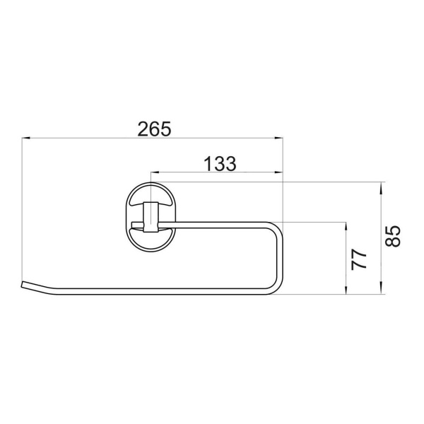 Держатель для бумажных полотенец РМС A1021 глянцевый Хром