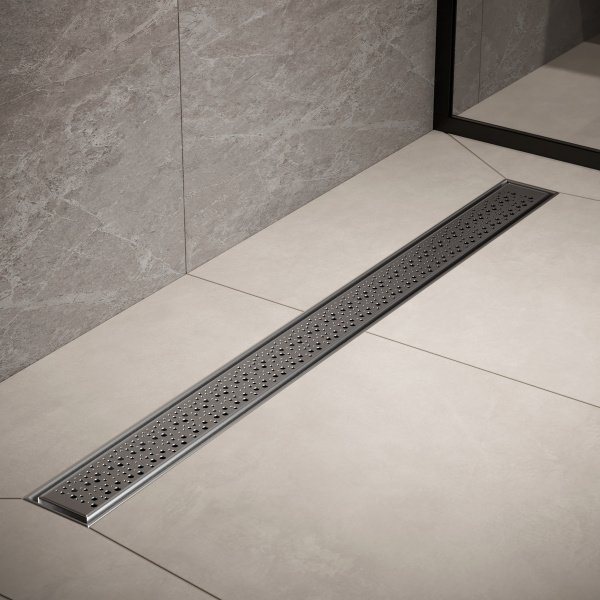 Трап для душа линейный РМС ТЛ04-80х7см Нержавеющая сталь