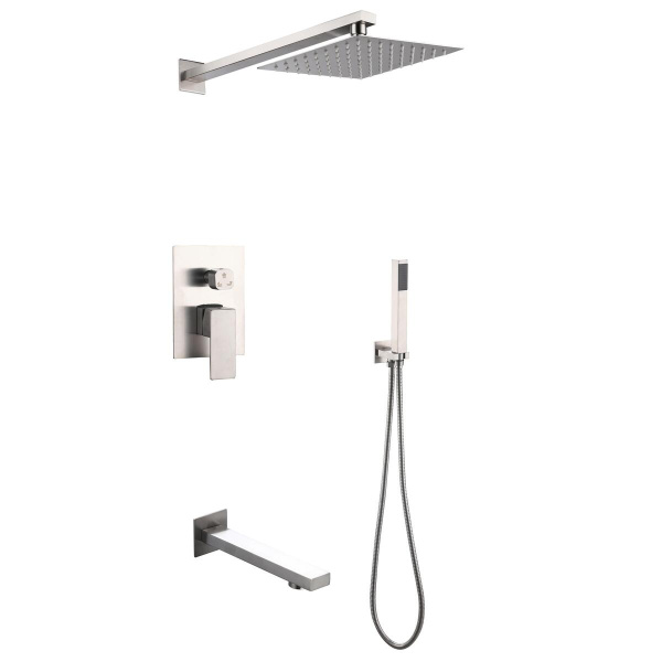 Душевой комплект встраиваемый РМС SUS129-2S Нержавеющая сталь